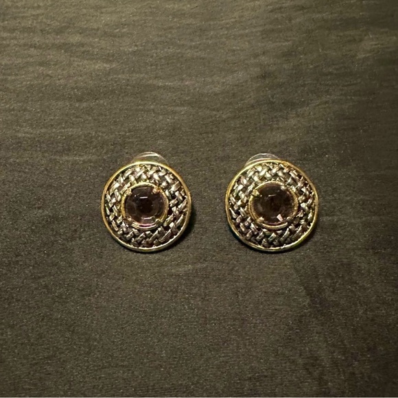 Jewelry - Vintage Goldtone and Silvertone Round Earrings